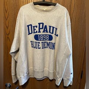 DePaul Vintage Champion Crew Neck Sweater 2X